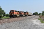 BNSF 6737 grinds up the hill